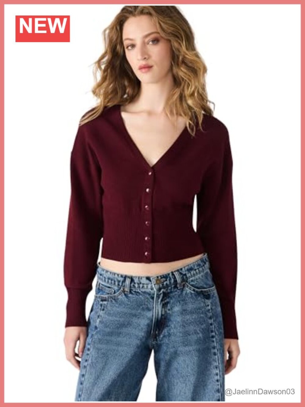Steve Madden Lauryn Button Front Cardigan Sweater Long Sleeve Fall